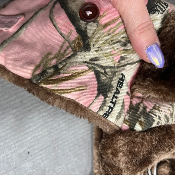Real Tree Pink Camo Hat with Fur OSFA - Picture 3 of 6